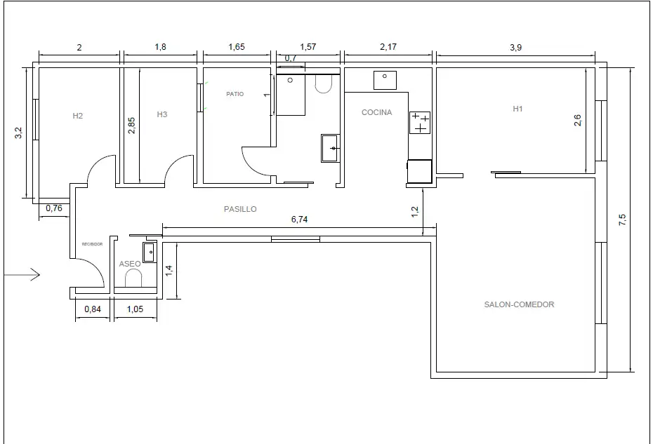 Flat for sale in Centre