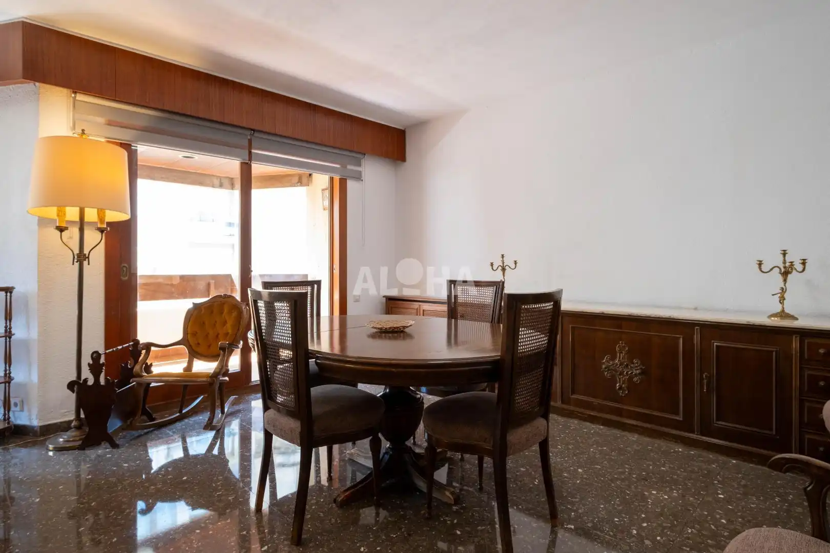 Comedor de Piso de alquiler en Valencia con Calefacción, Amueblado y Balcón