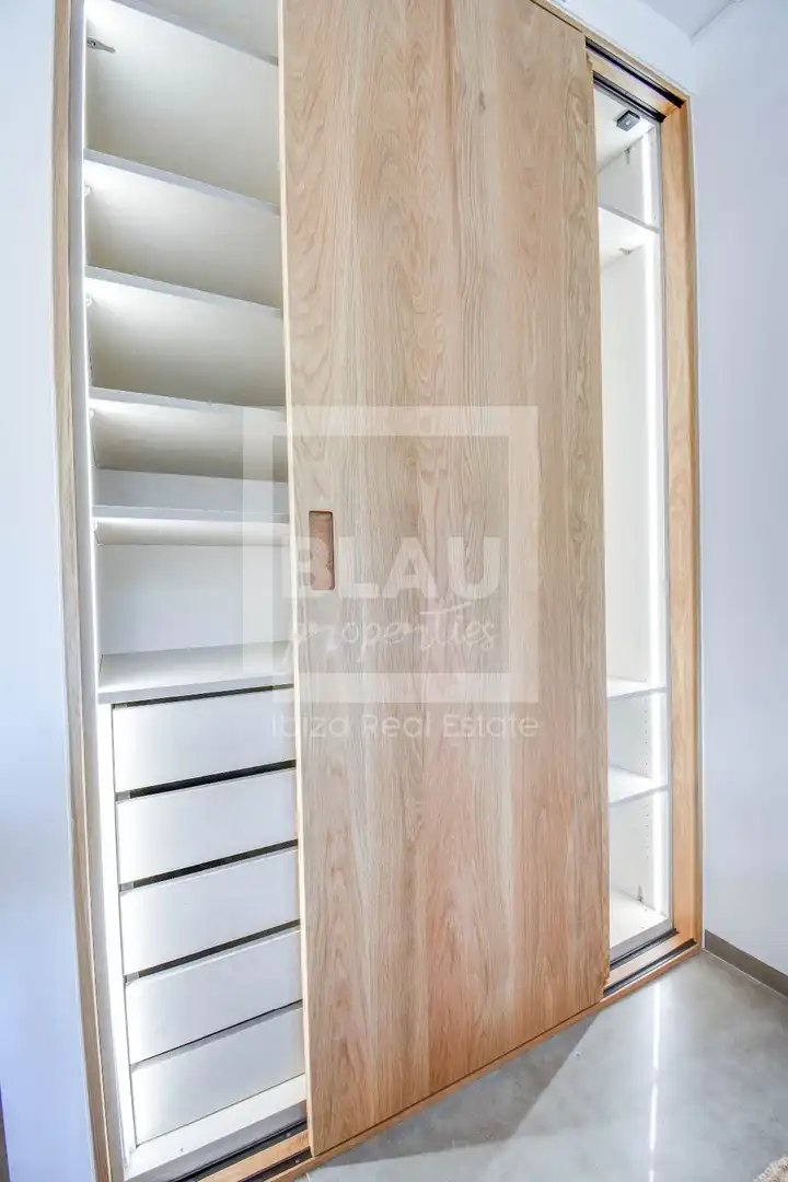 Bedroom of Flat for rent in Sant Joan de Labritja  with Air Conditioner, Private garden and Furnished