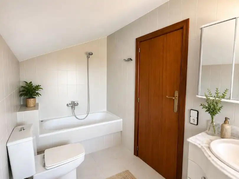 Bathroom of Houses for sale in Horta de Sant Joan  with Air Conditioner, Terrace and Swimming Pool