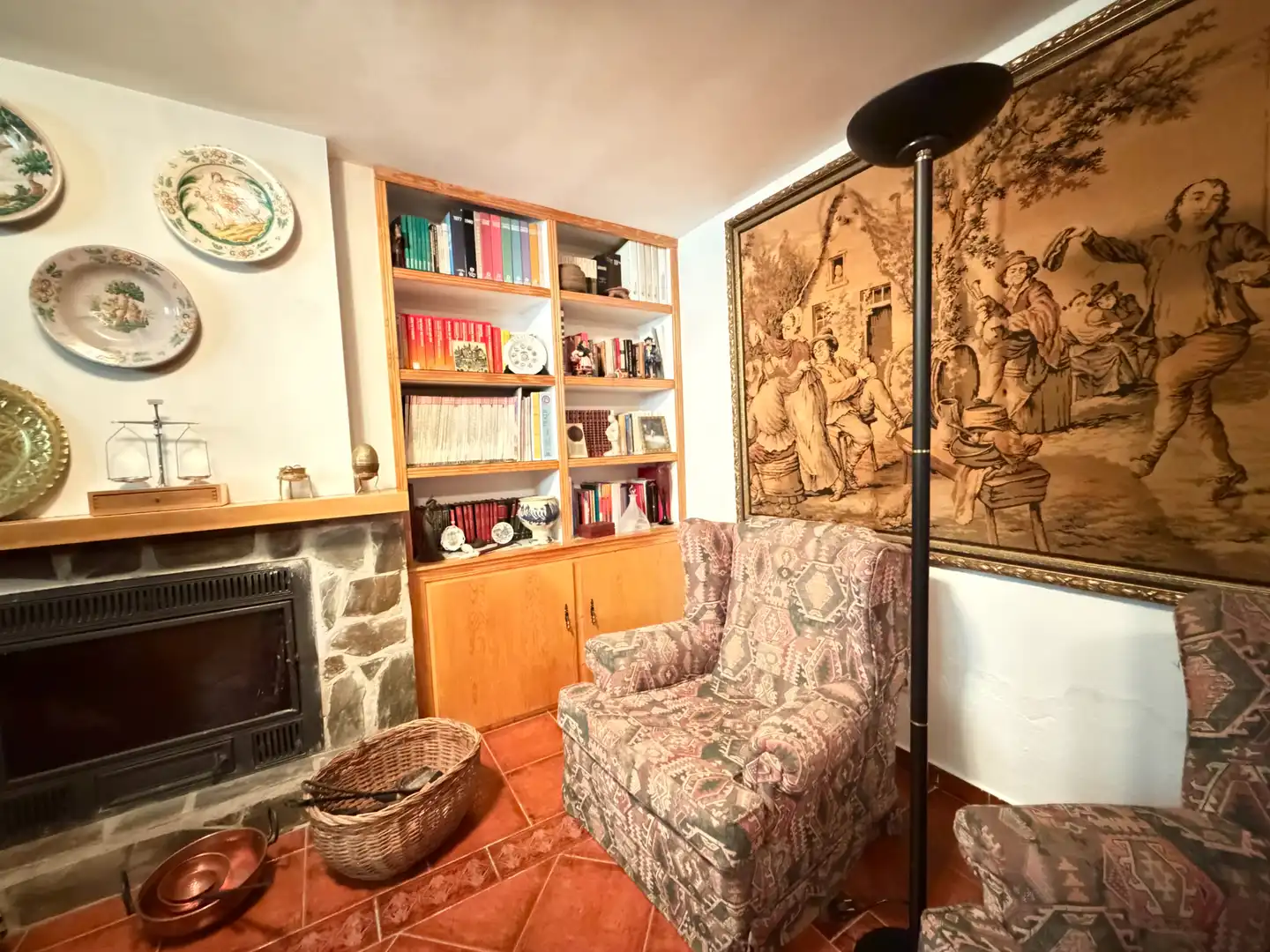 Sala de estar de Casa o chalet en venta en Pelayos de la Presa con Jardín privado, Piscina y Amueblado