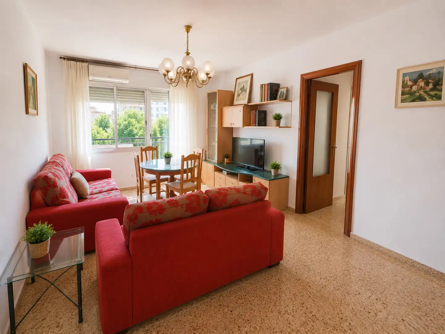 Sala de estar de Piso de alquiler en Badajoz con Aire acondicionado, Calefacción y Jardín privado