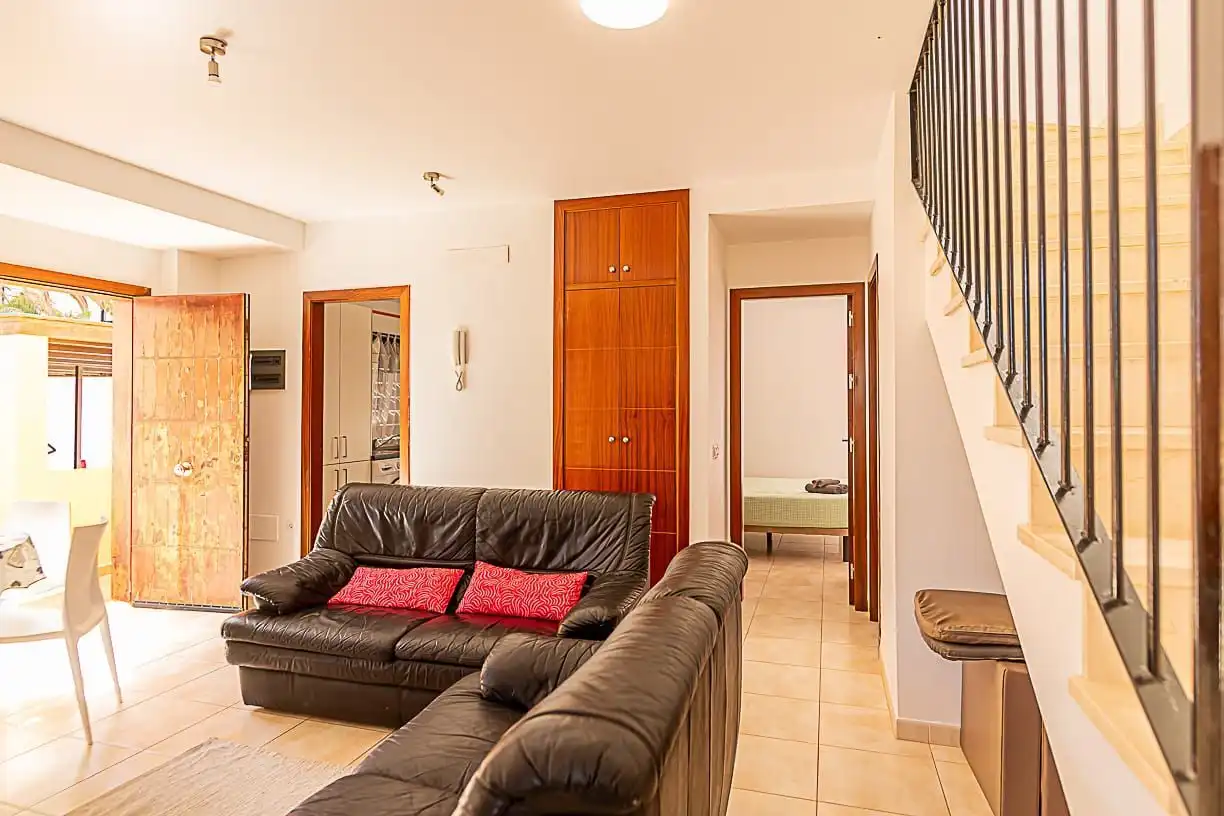 Sala d'estar de Dúplex en venda en Antigua amb Jardí privat, Terrassa i Piscina
