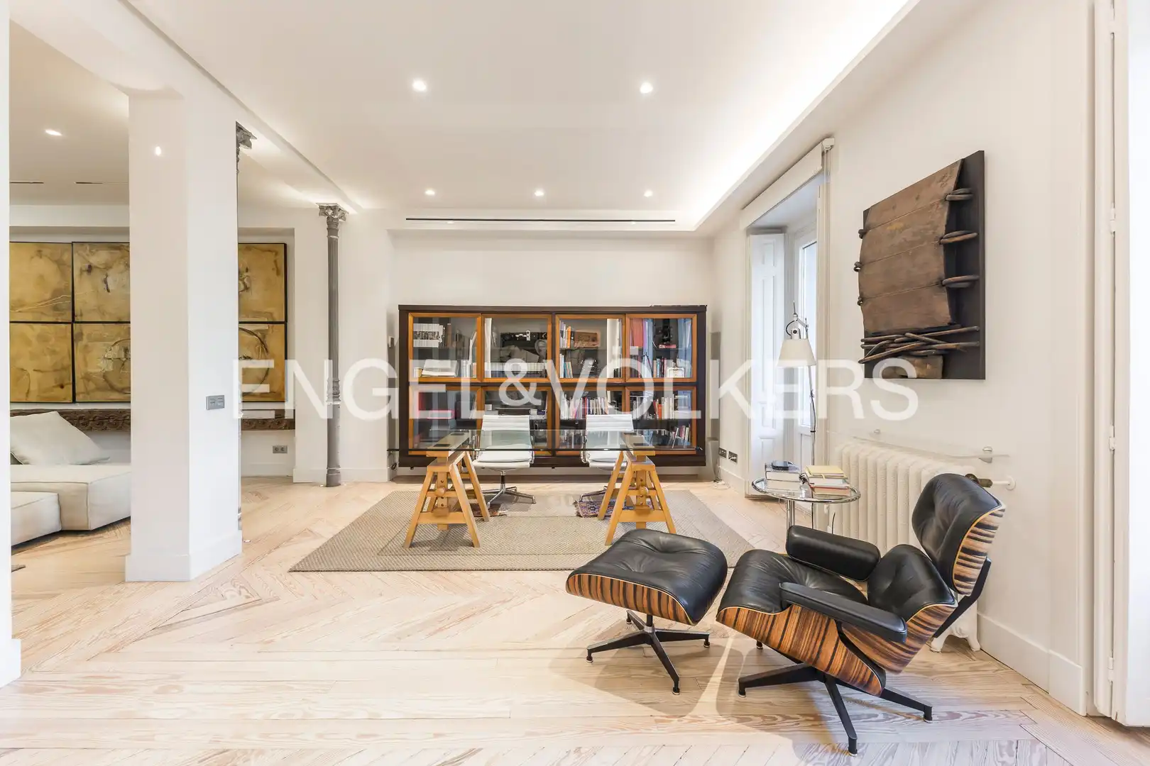 Wohnzimmer von Wohnung zum Verkauf in Madrid mit Klimaanlage, Heizung und Parkett