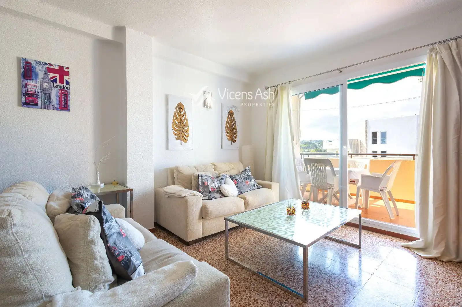 Sala d'estar de Apartament en venda en Jávea / Xàbia amb Terrassa i Moblat