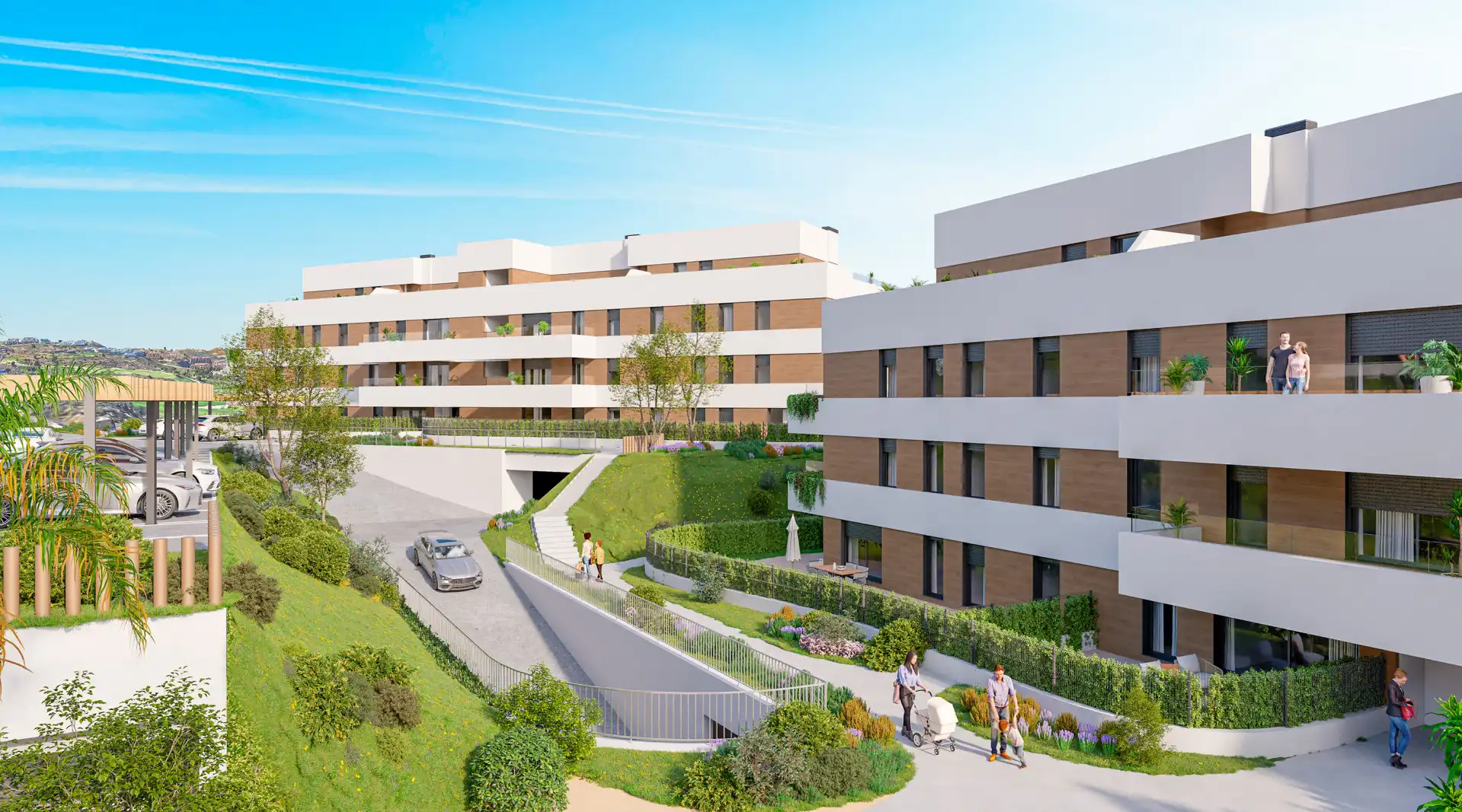 Exterior view of Apartments for sale in Marbella  with Air Conditioner, Terrace and Alarm