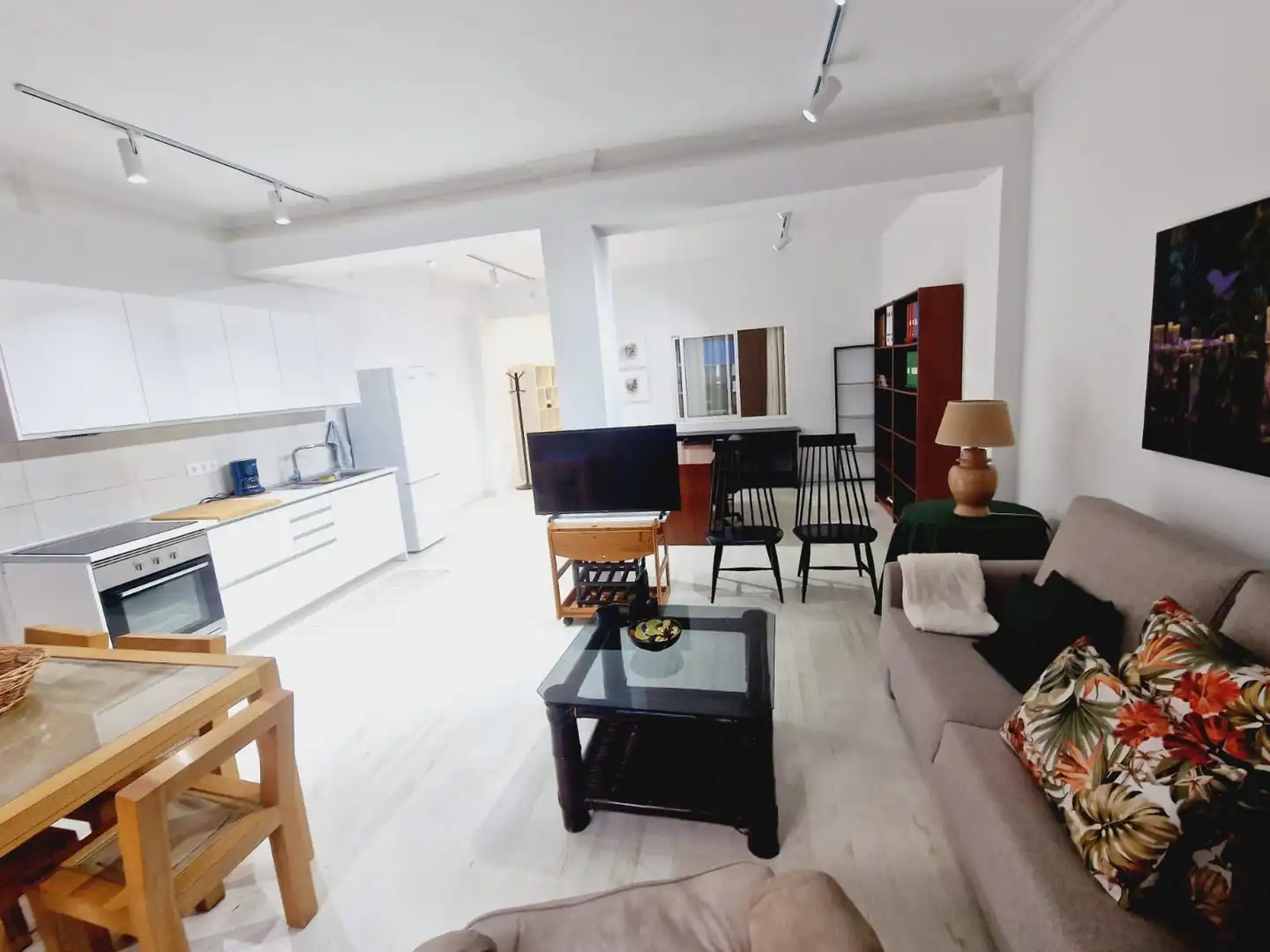 Sala d'estar de Apartament de lloguer en Las Palmas de Gran Canaria amb Moblat