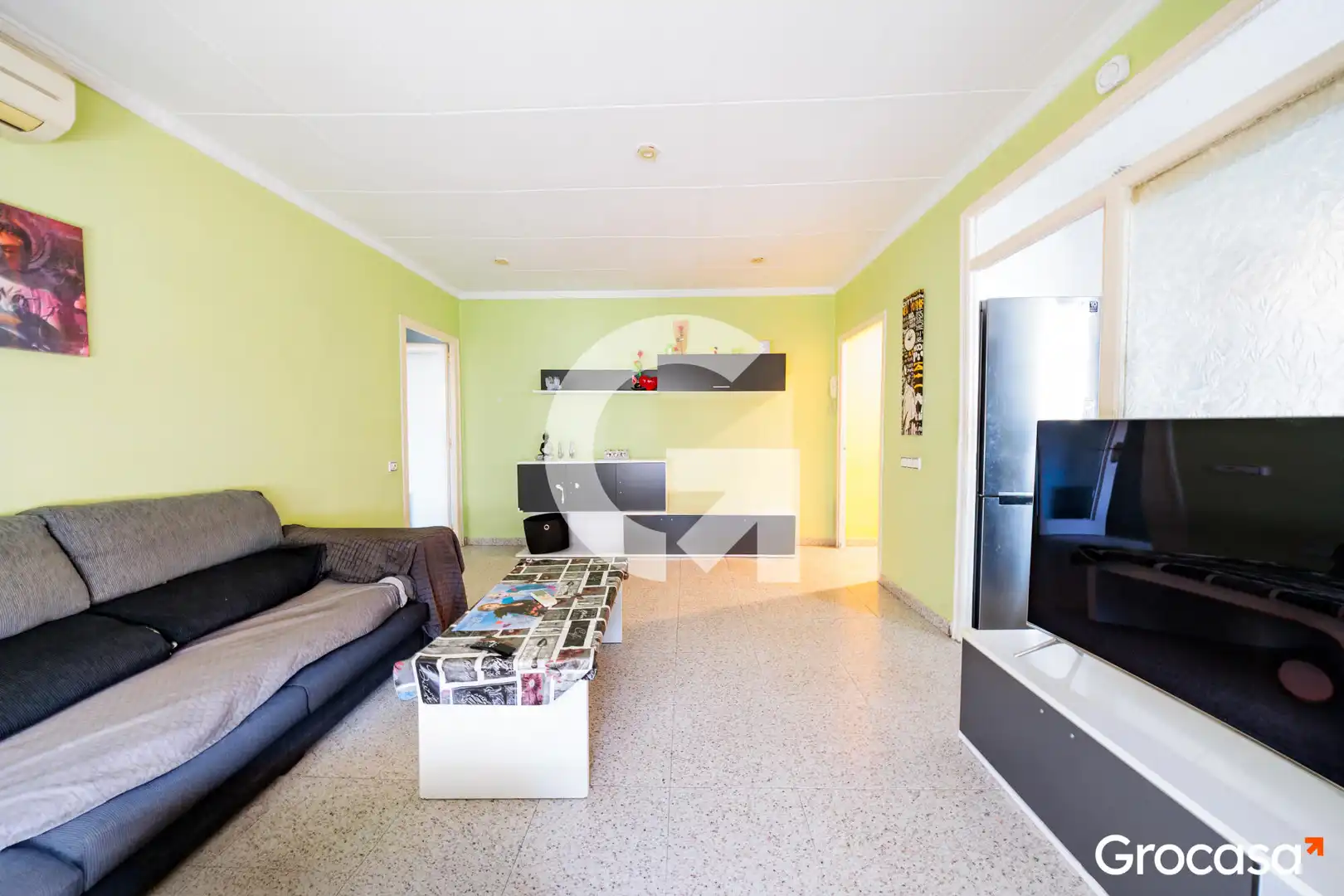 Sala de estar de Piso en venta en Terrassa con Aire acondicionado, Horno y TV