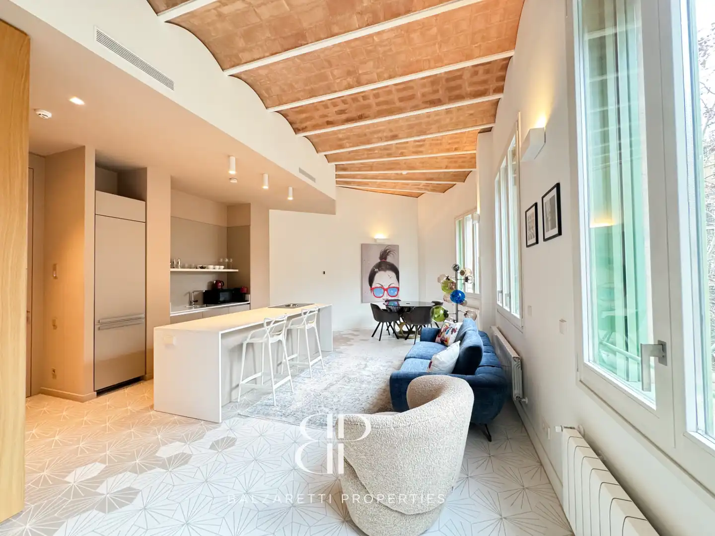 Wohnzimmer von Wohnung zur Miete in Barcelona mit Klimaanlage, Heizung und Möbliert