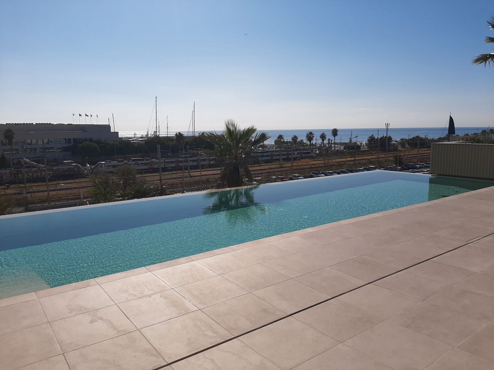 Swimming pool of Flat to rent in Mataró  with Air Conditioner, Heating and Parquet flooring