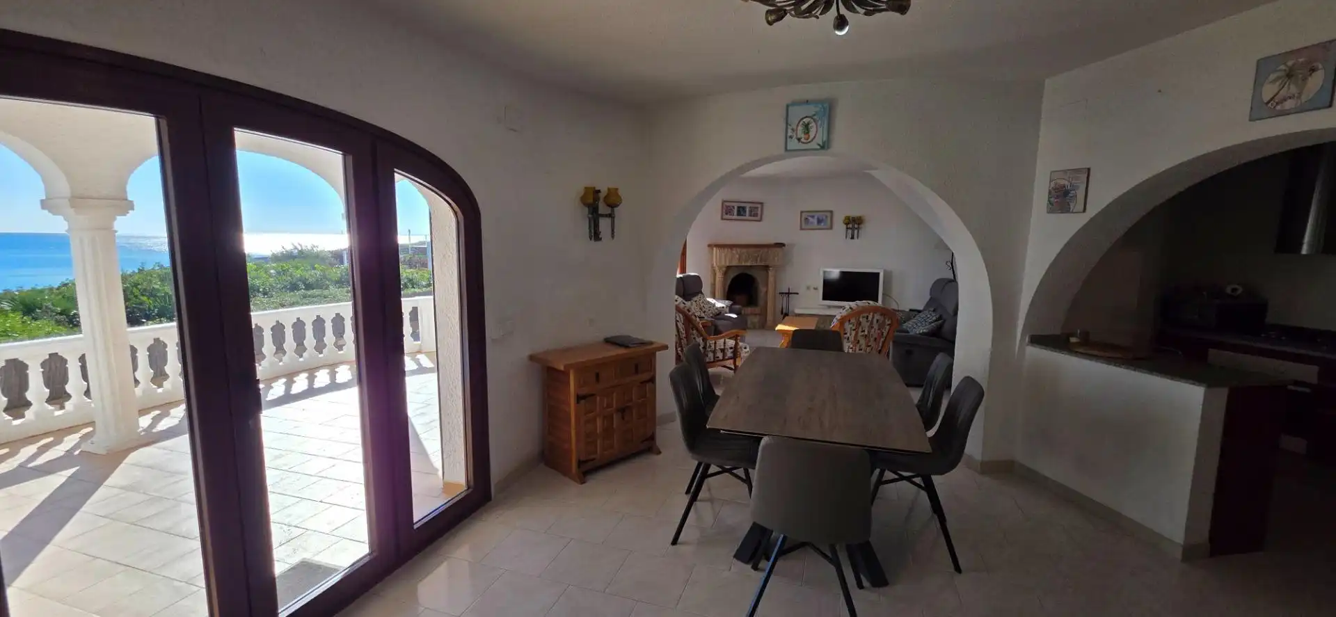 Comedor de Casa o chalet en venta en L'Ametlla de Mar  con Aire acondicionado, Jardín privado y Terraza