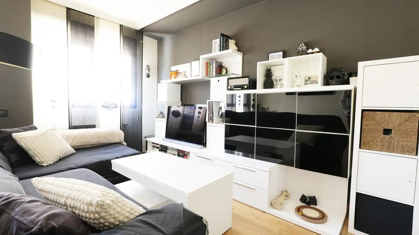 Living room of Flat for sale in  Madrid Capital  with Air Conditioner, Heating and Storage room