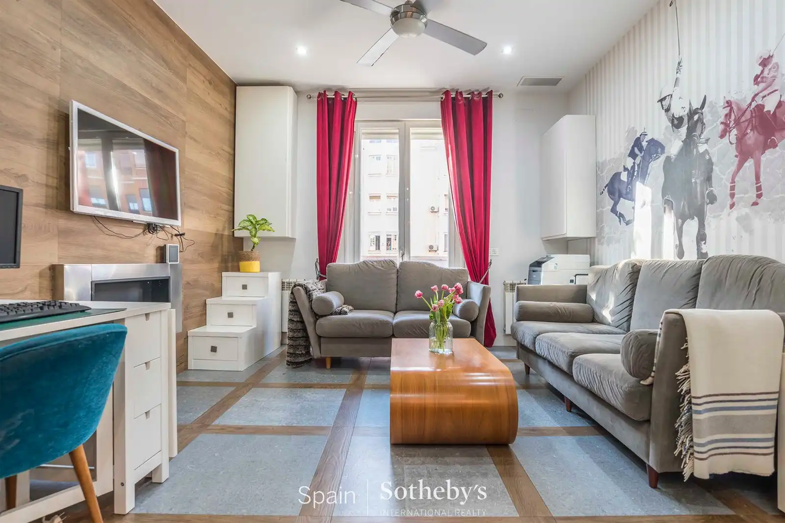 Wohnzimmer von Wohnungen zum Verkauf in Madrid mit Klimaanlage, Heizung und Terrasse
