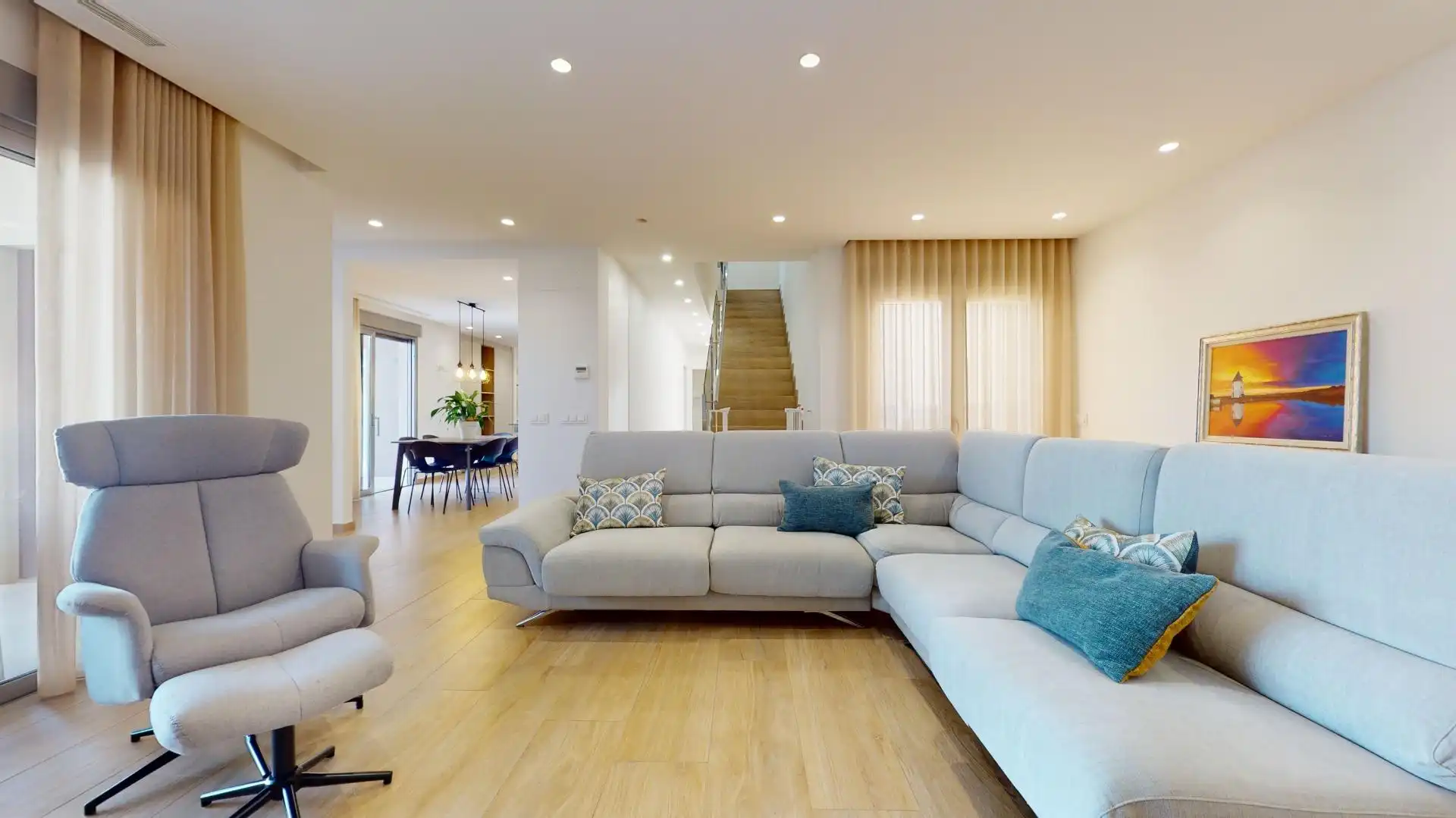 Sala de estar de Casa o chalet en venta en San Pedro del Pinatar con Aire acondicionado, Calefacción y Jardín privado