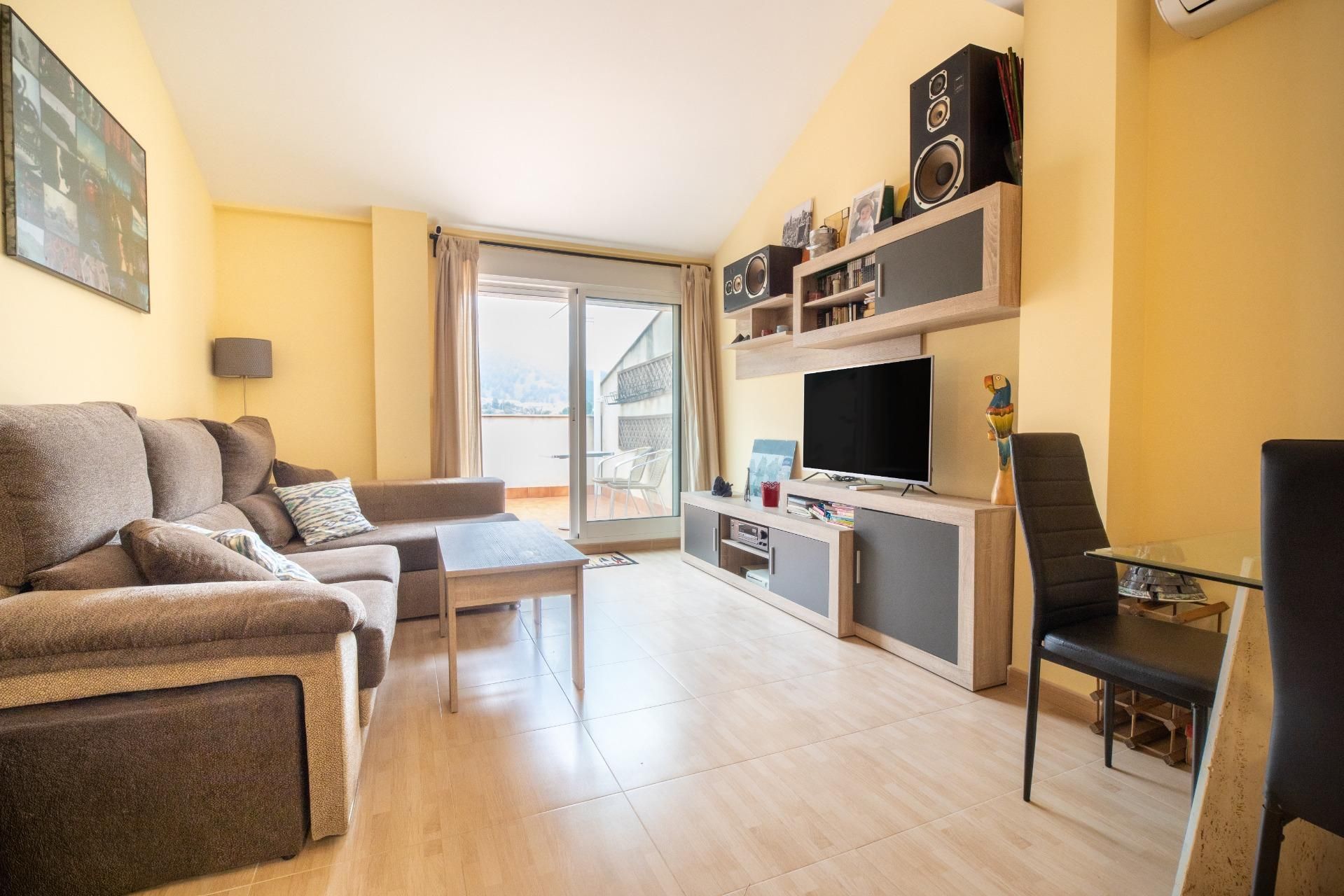 Living room of Attic for sale in  Murcia Capital  with Air Conditioner, Private garden and Terrace