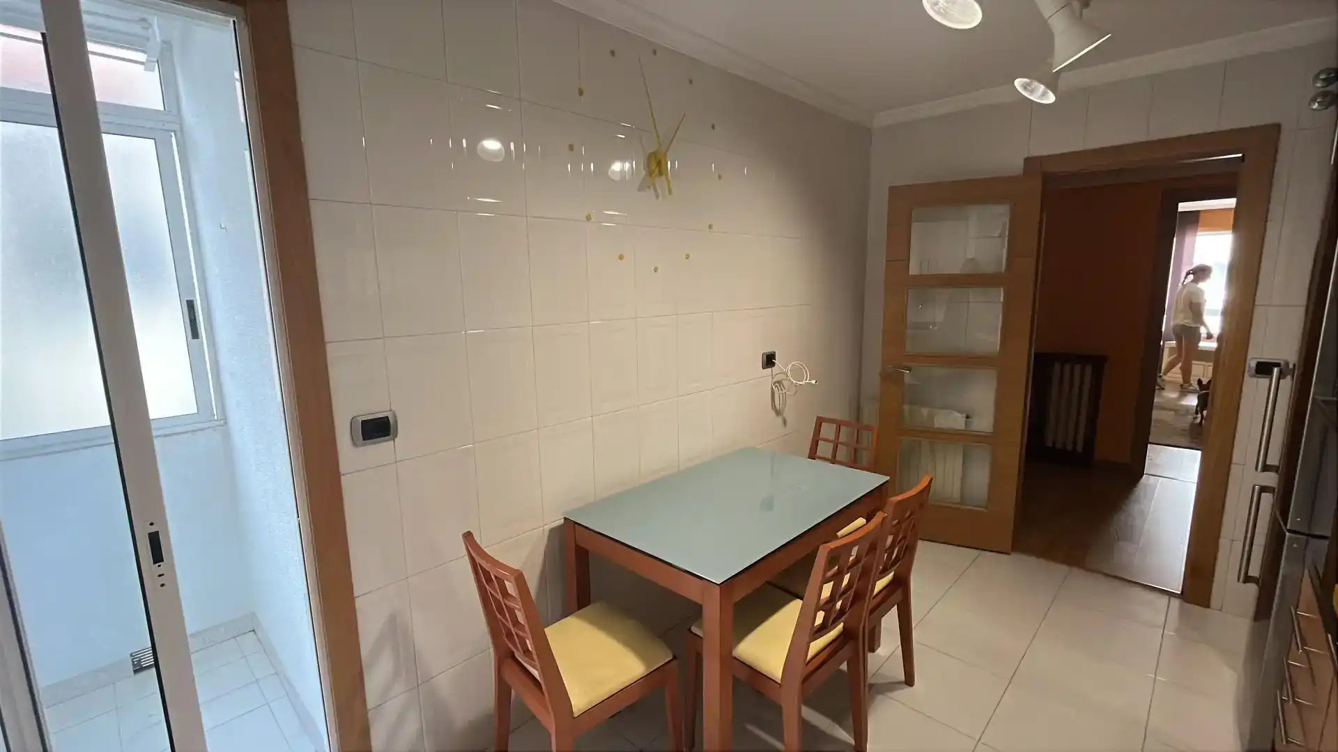 Dining room of Flat for share in Vigo   with Parquet flooring, Furnished and Oven