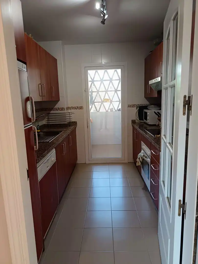 Cuina de Apartament de lloguer en Mijas amb Terrassa i Moblat