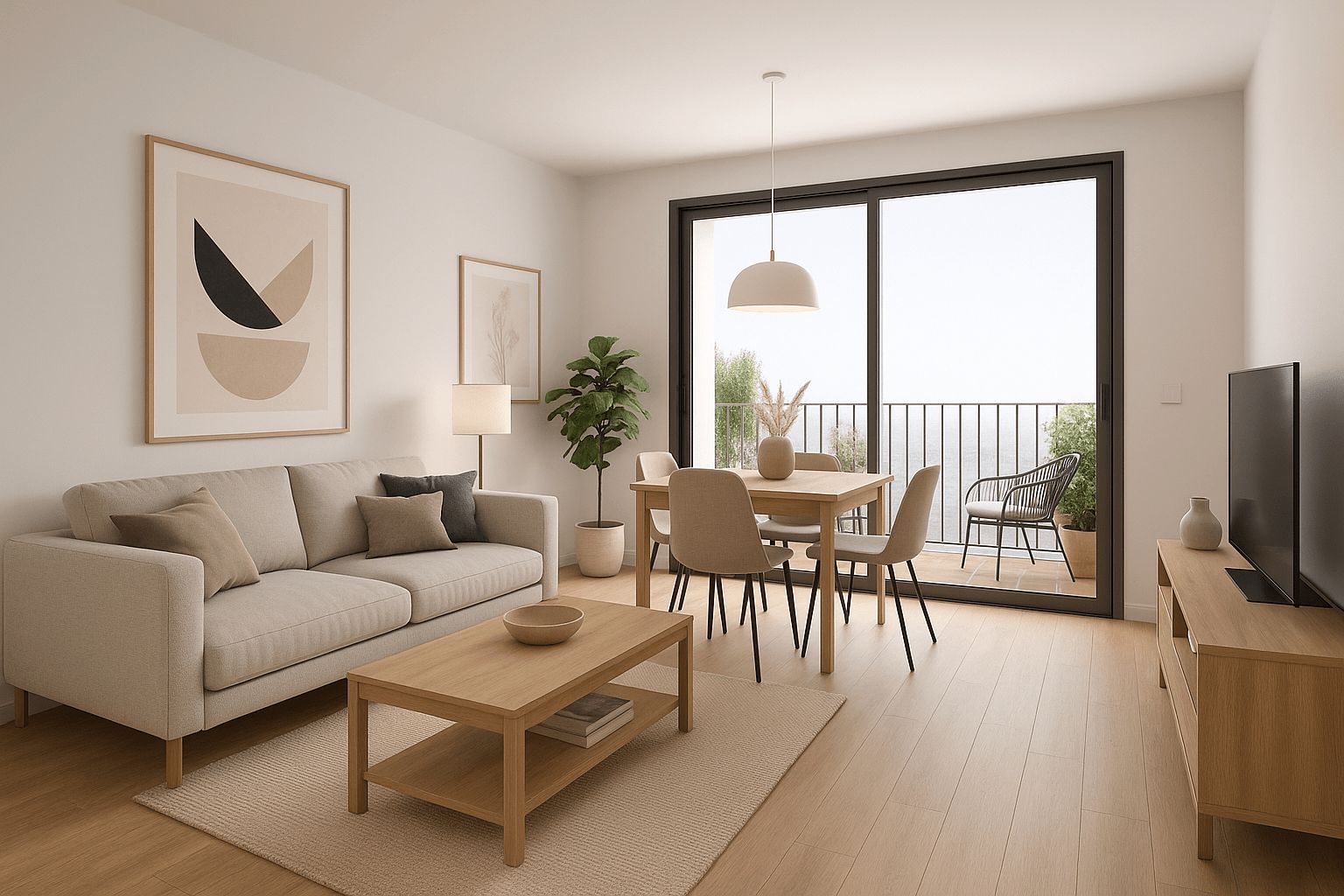 Living room of Attic for sale in Badalona  with Air Conditioner, Heating and Parquet flooring