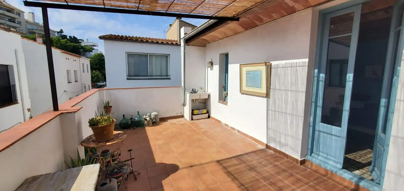 Terrasse von Einfamilien-Reihenhaus zum Verkauf in L'Escala mit Heizung, Terrasse und Möbliert
