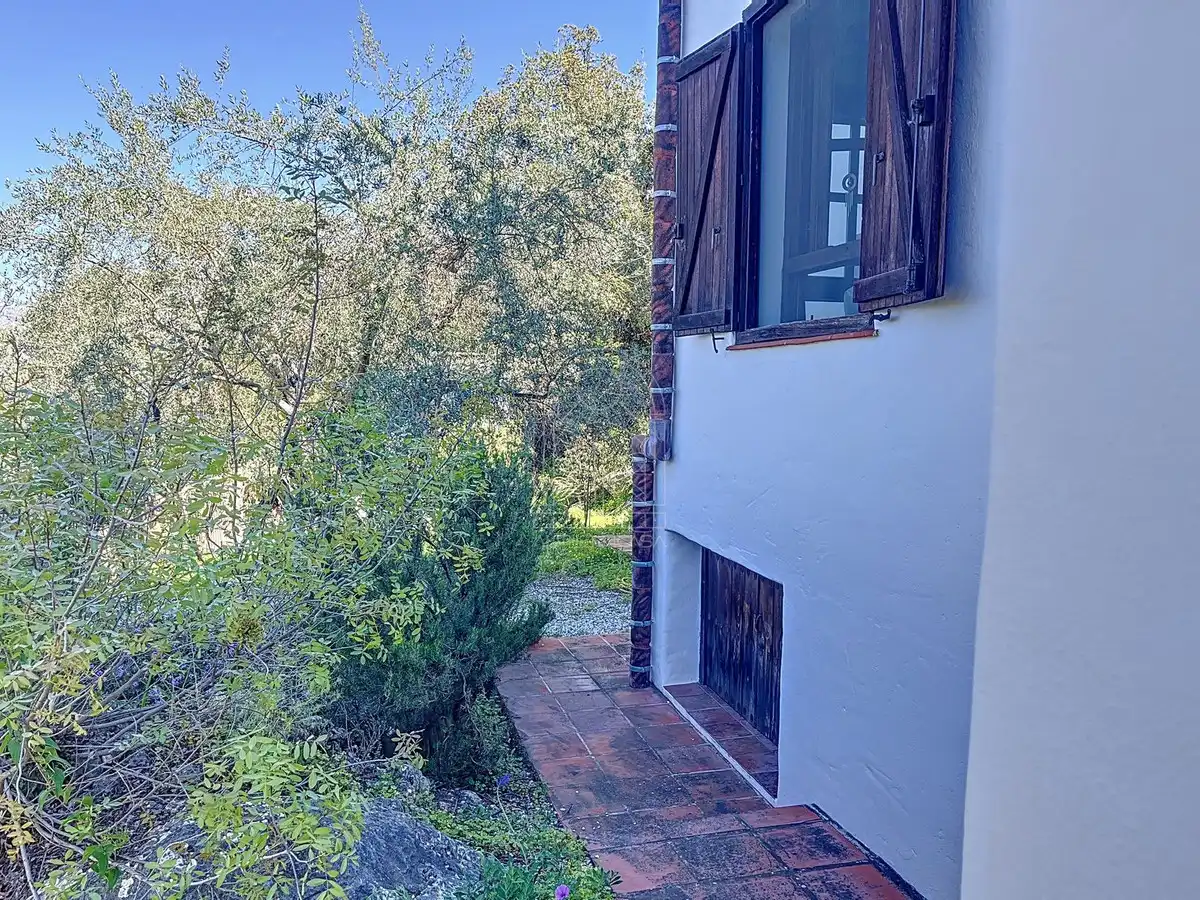 Vista exterior de Finca rústica en venta en Comares con Aire acondicionado, Jardín privado y Terraza
