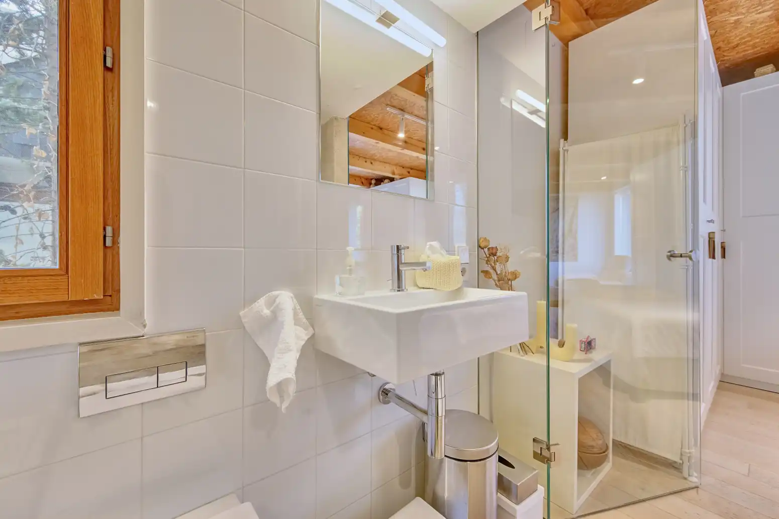Baño de Casa adosada en venta en  Pamplona / Iruña con Calefacción, Jardín privado y Parquet