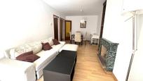 Living room of Flat for sale in Girona Capital  with Heating, Parquet flooring and Furnished