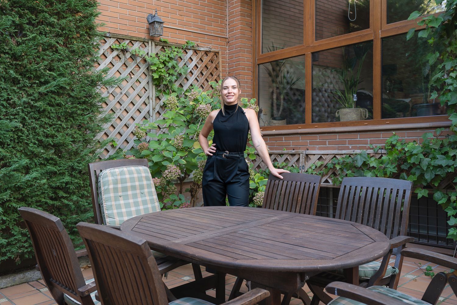 Terrassa de Casa adosada en venda en Las Rozas de Madrid amb Aire condicionat, Calefacció i Jardí privat