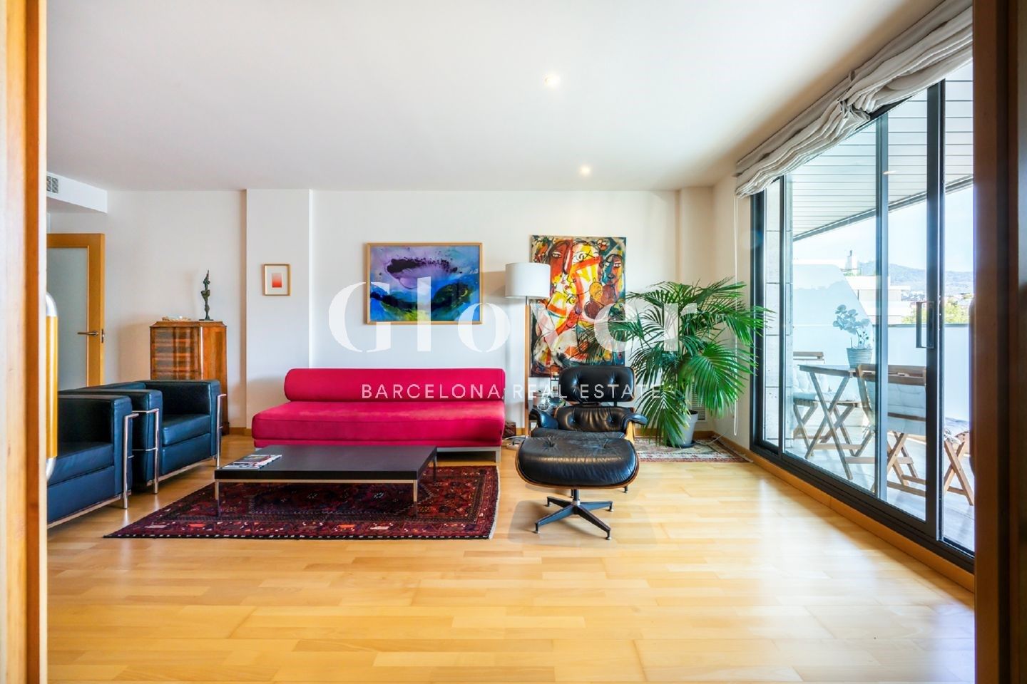 Sala d'estar de Pis de lloguer en  Barcelona Capital amb Aire condicionat, Calefacció i Terrassa
