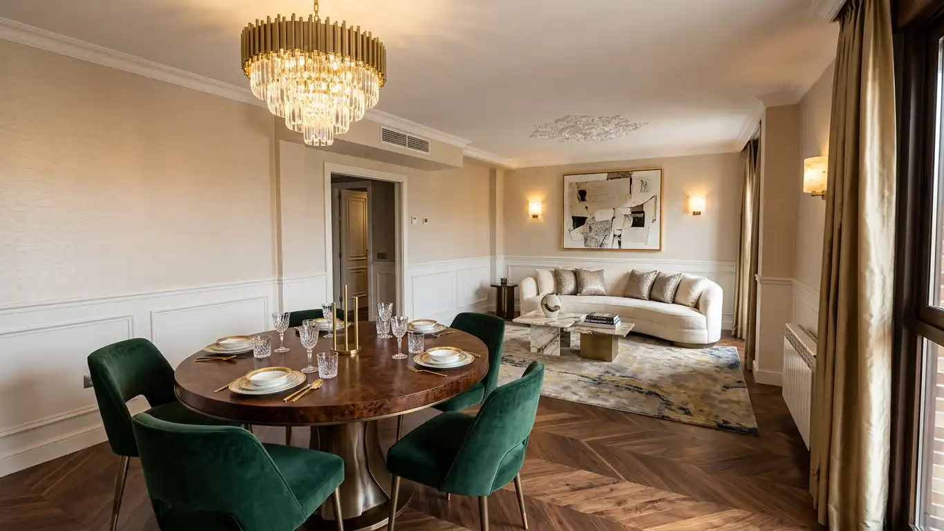 Dining room of Houses for sale in Villaviciosa de Odón  with Air Conditioner, Heating and Private garden