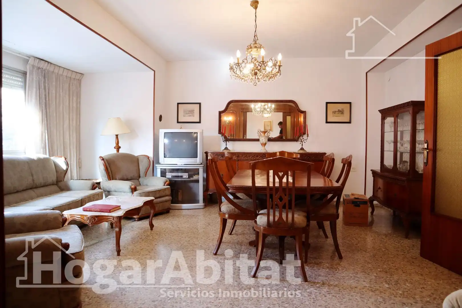 Sala de estar de Piso en venta en Oliva con Terraza y Balcón