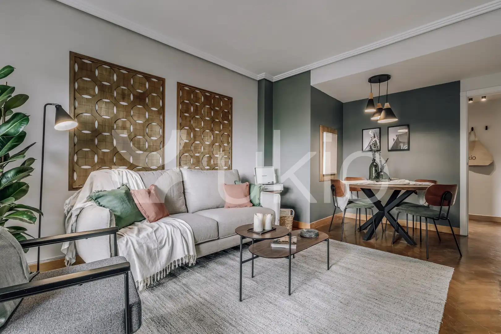 Living room of Apartments for rent in Madrid  with Air Conditioner, Heating and Furnished