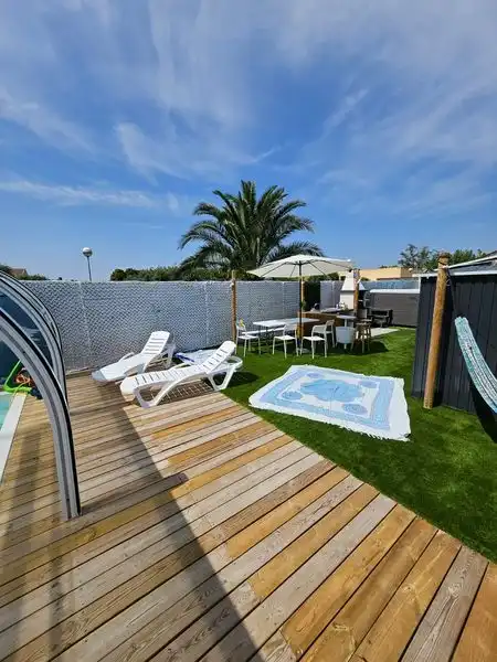 Terraza de Casa adosada en venta en Peralta / Azkoien con Aire acondicionado, Calefacción y Jardín privado