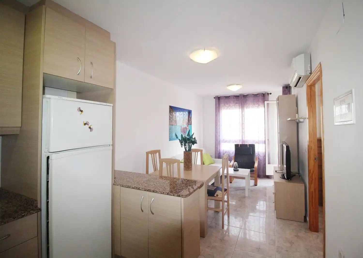 Sala de estar de Piso de alquiler en Oropesa del Mar / Orpesa con Aire acondicionado, Terraza y Amueblado