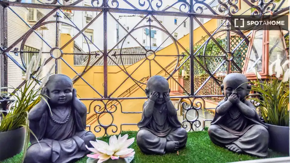 Garten von Wohnungen zur untervermieten in Madrid mit Klimaanlage, Heizung und Terrasse