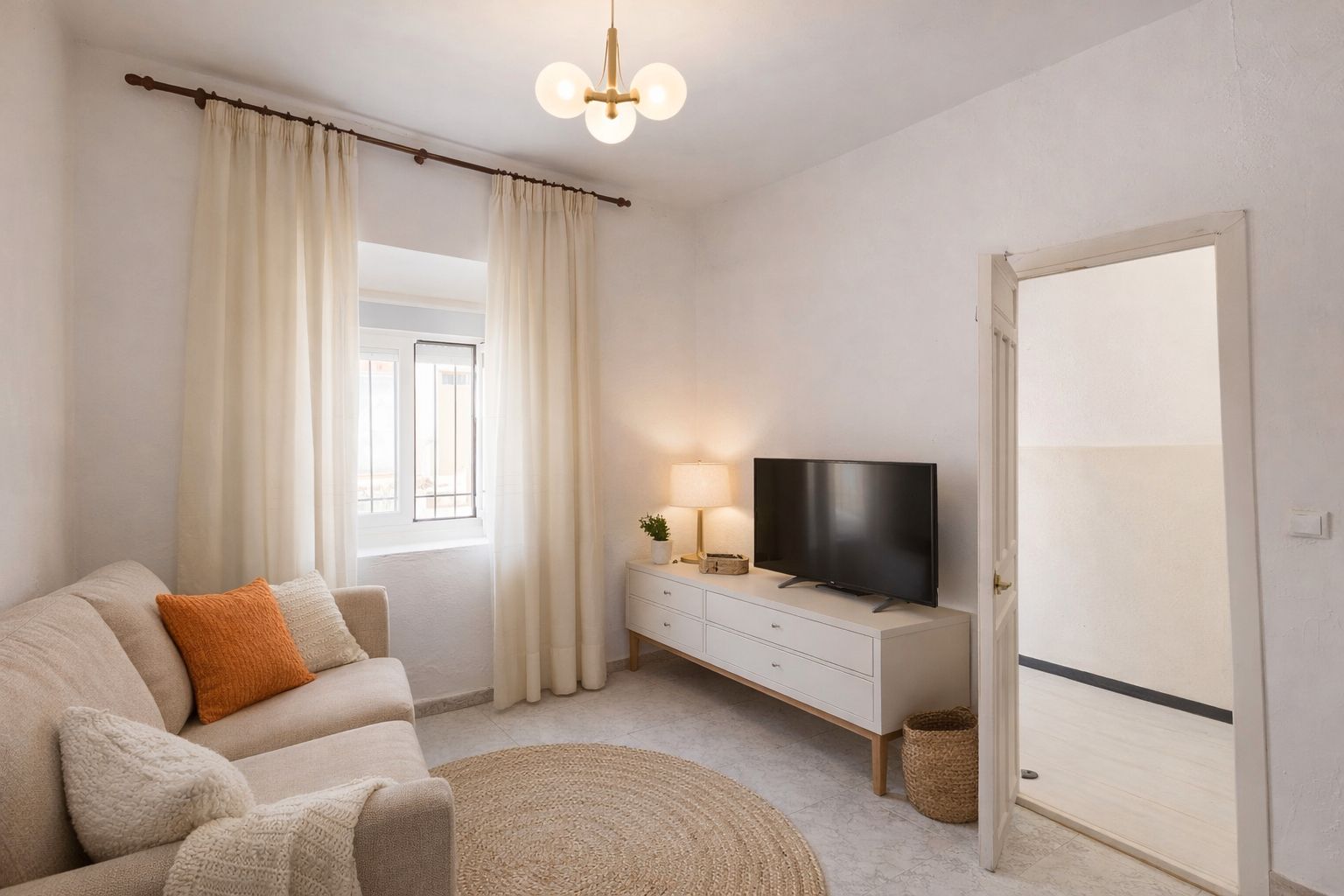 Sala d'estar de Casa adosada en venda en La Gineta amb Terrassa