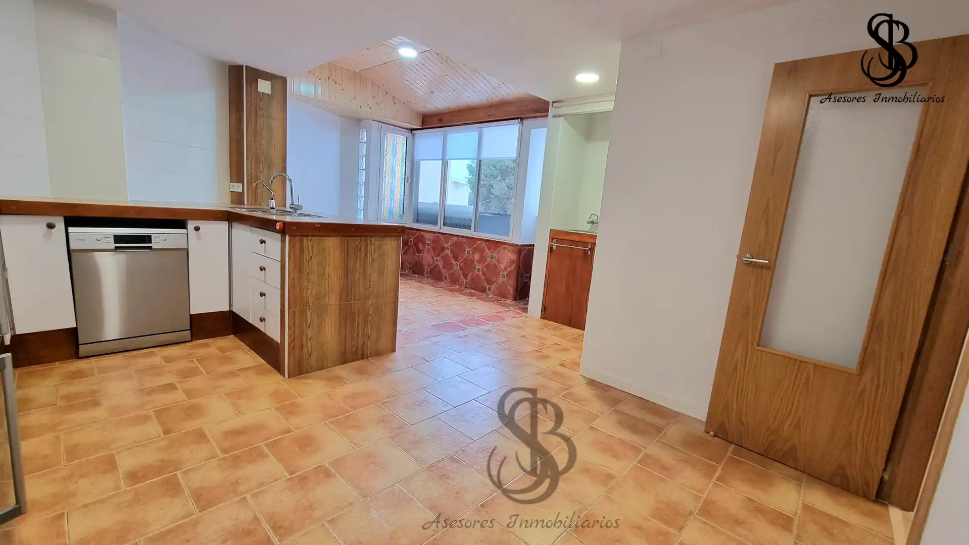 Cocina de Casa adosada en venta en Sant Joan d'Alacant con Aire acondicionado, Calefacción y Parquet