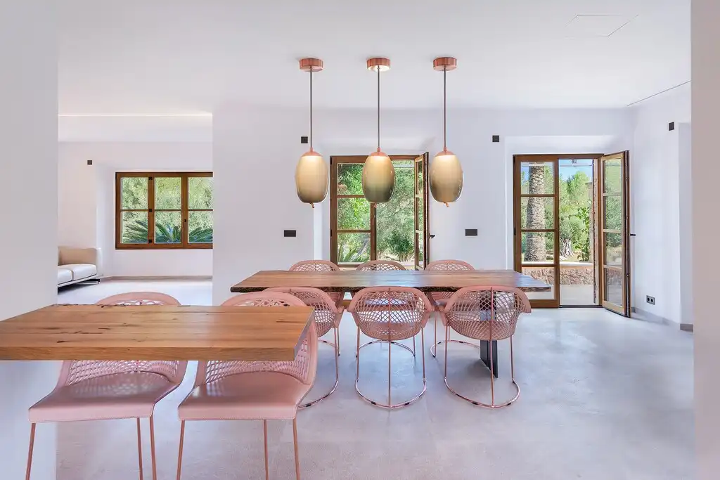 Comedor de Finca rústica en venta en Pollença con Aire acondicionado, Calefacción y Jardín privado