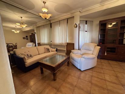 Sala d'estar de Pis de lloguer en  Madrid Capital amb Terrassa i Moblat