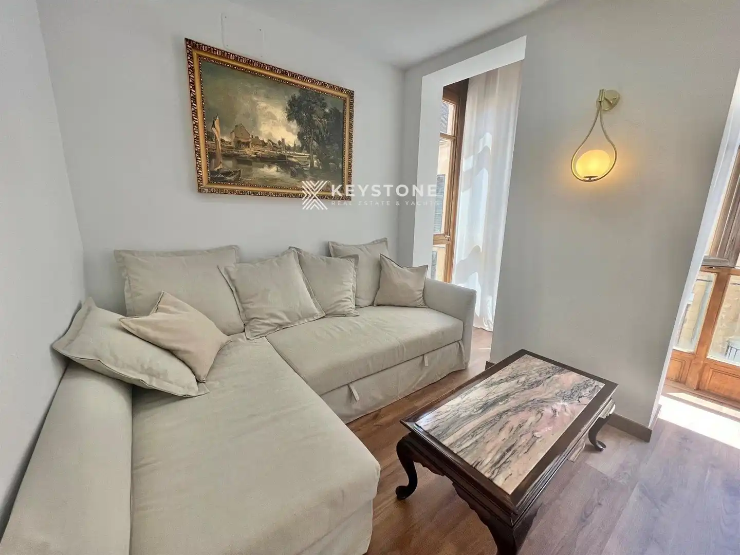 Living room of Flat for sale in  Palma de Mallorca  with Air Conditioner, Heating and Parquet flooring