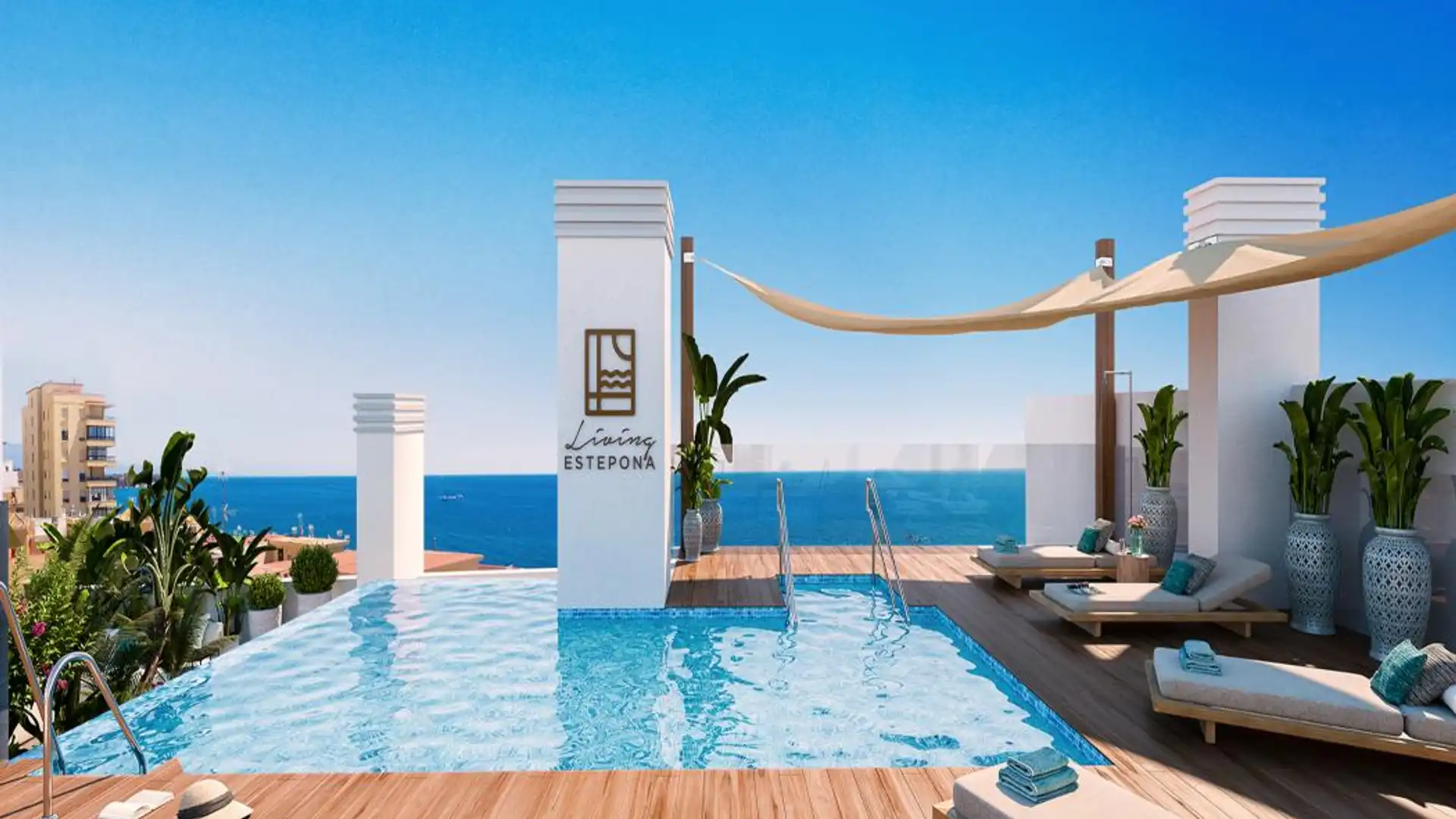 Piscina de Piso en venta en Estepona con Terraza y Piscina comunitaria