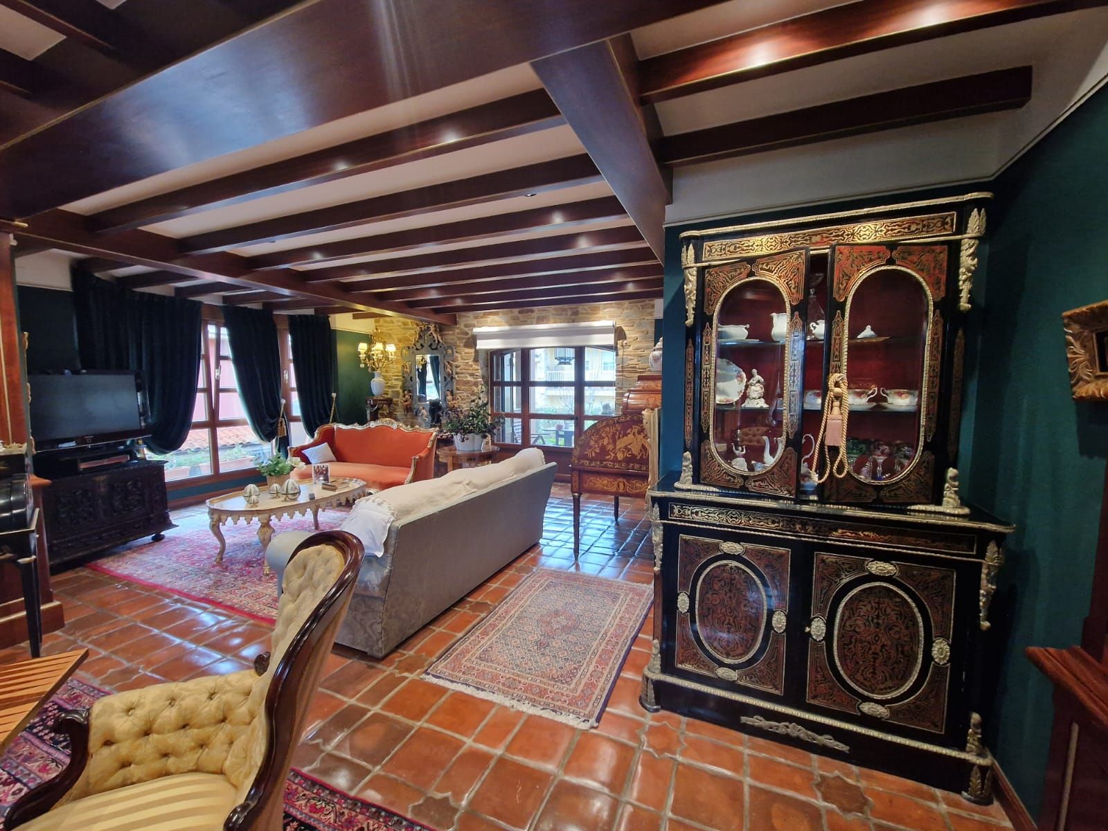 Living room of House or chalet for sale in Avilés  with Private garden, Parquet flooring and Terrace