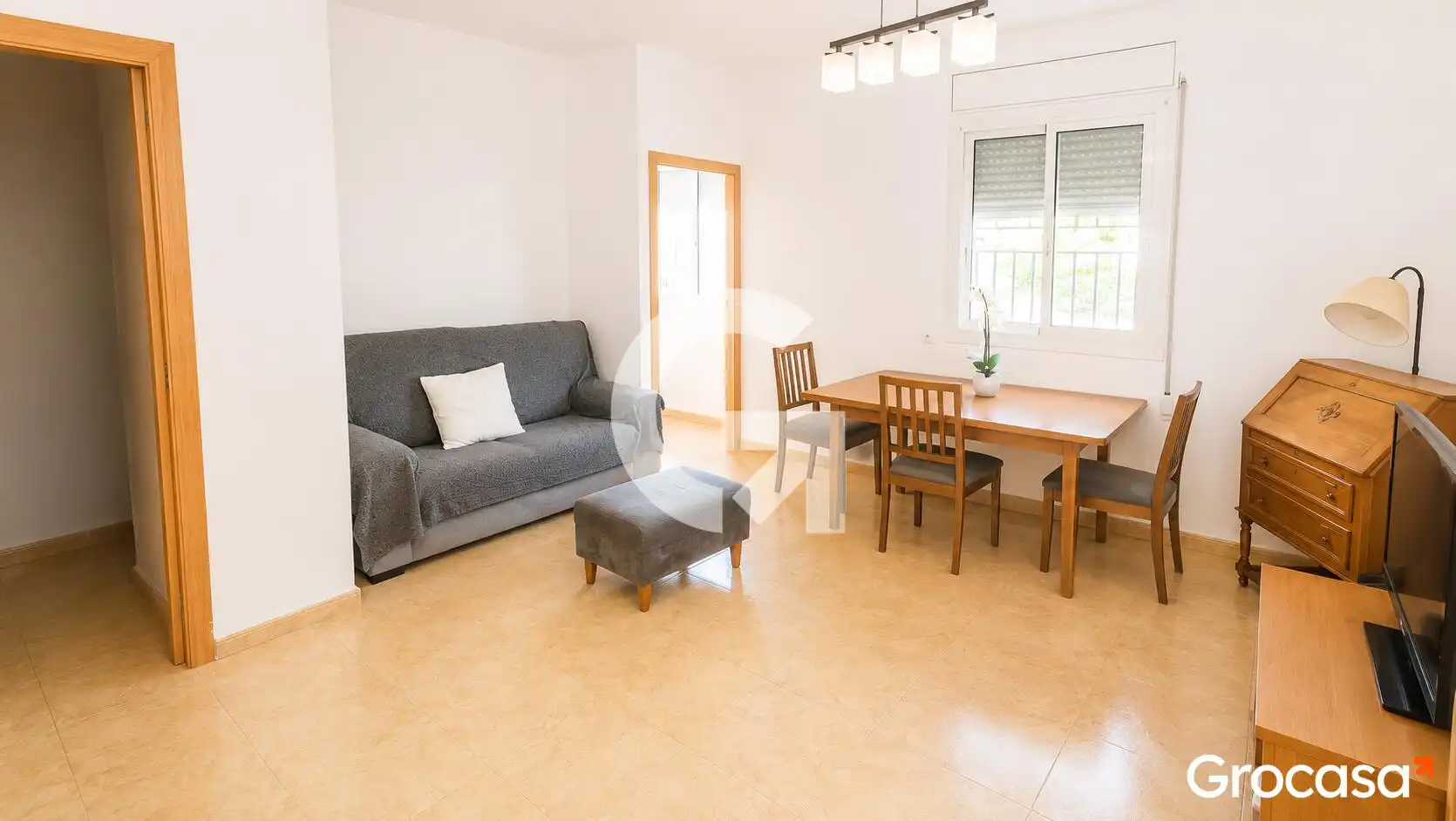 Wohnzimmer von Wohnung zum Verkauf in Vilanova i la Geltrú mit Klimaanlage, Terrasse und Ofen