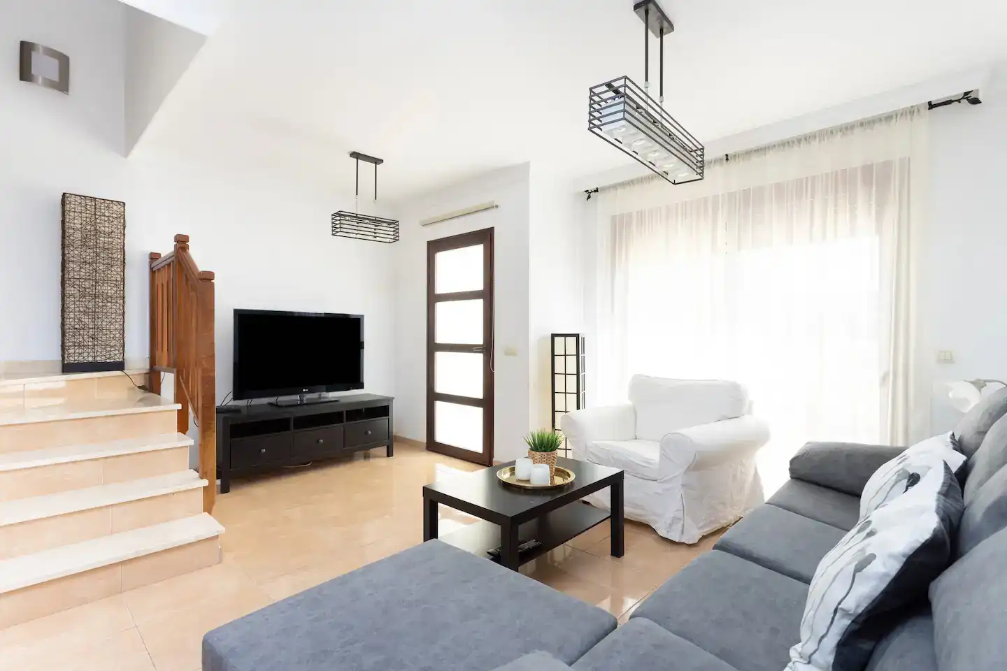 Sala de estar de Piso de alquiler en Granadilla de Abona con Terraza, Piscina y Amueblado