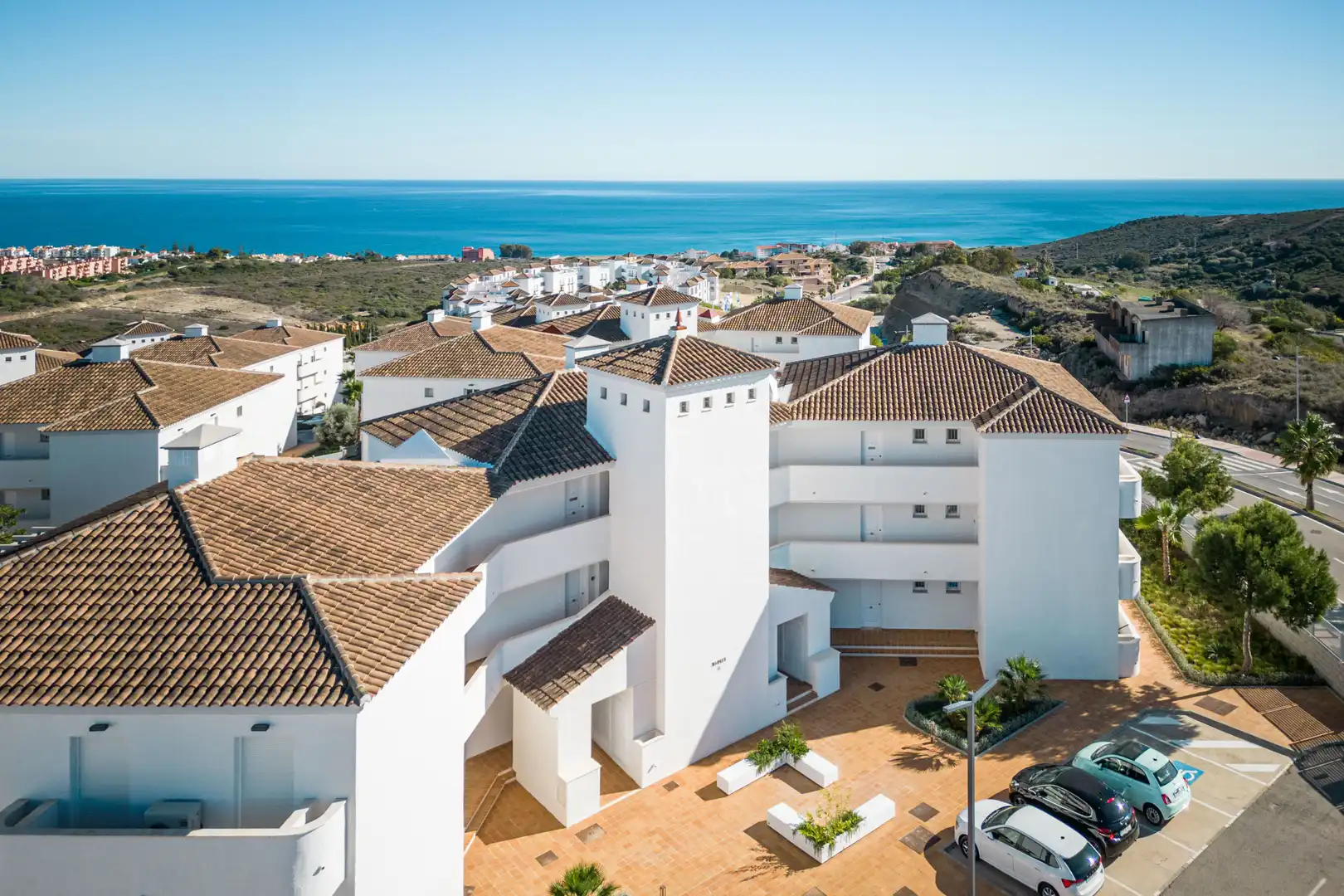 Exterior view of Ground floor for sale in Manilva  with Air Conditioner, Terrace and Swimming Pool