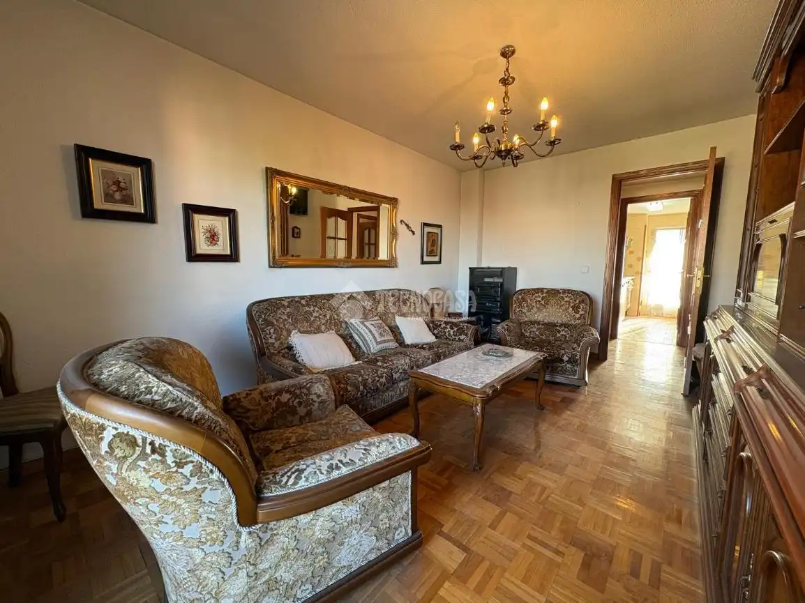 Sala d'estar de Pis en venda en Madrid amb Parquet i Balcó