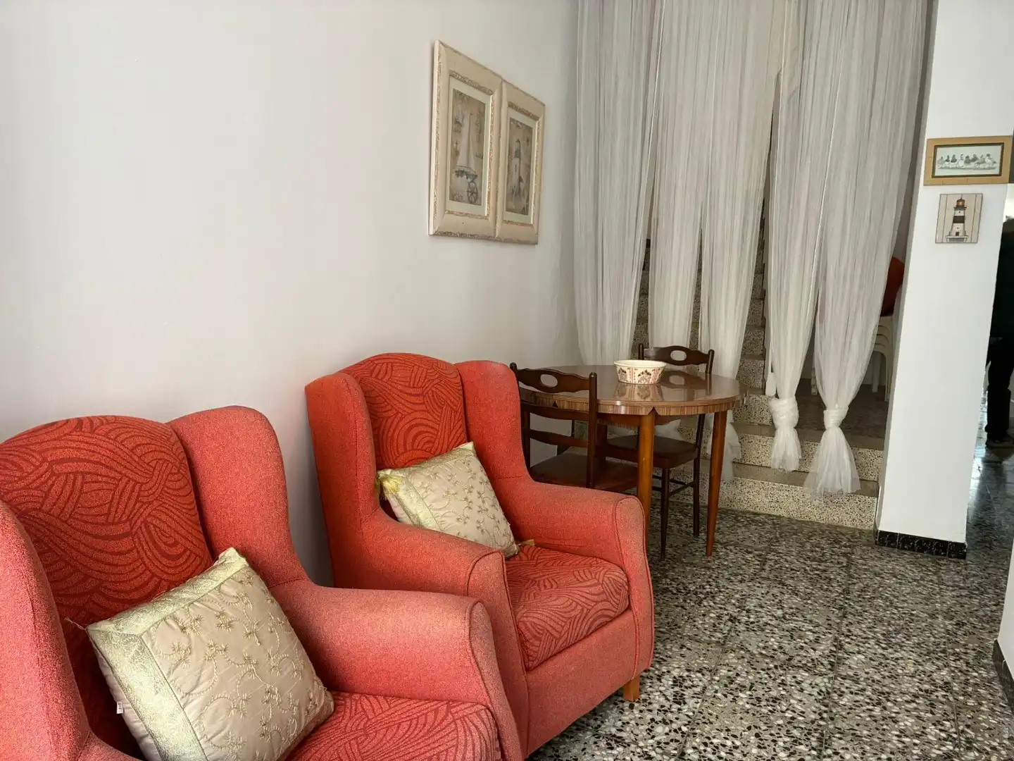 Sala d'estar de Casa o xalet en venda en Sant Jaume d'Enveja amb Terrassa i Moblat