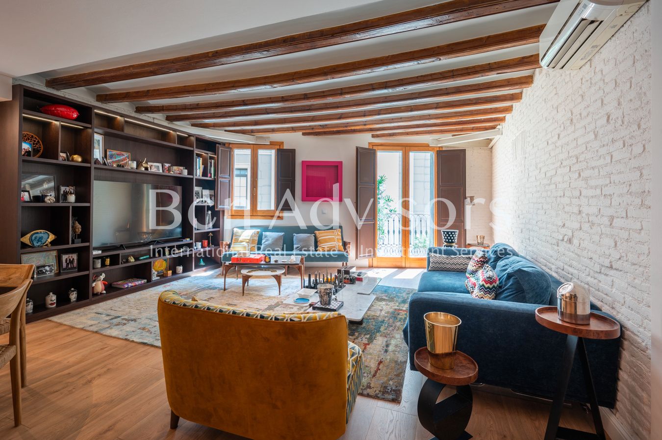 Sala d'estar de Apartament en venda en  Barcelona Capital amb Aire condicionat, Calefacció i Terrassa