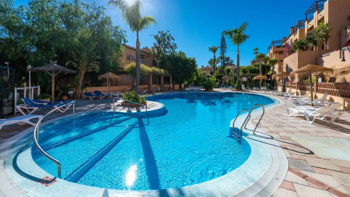 Piscina de Apartamento en venta en Mijas con Aire acondicionado, Terraza y Amueblado