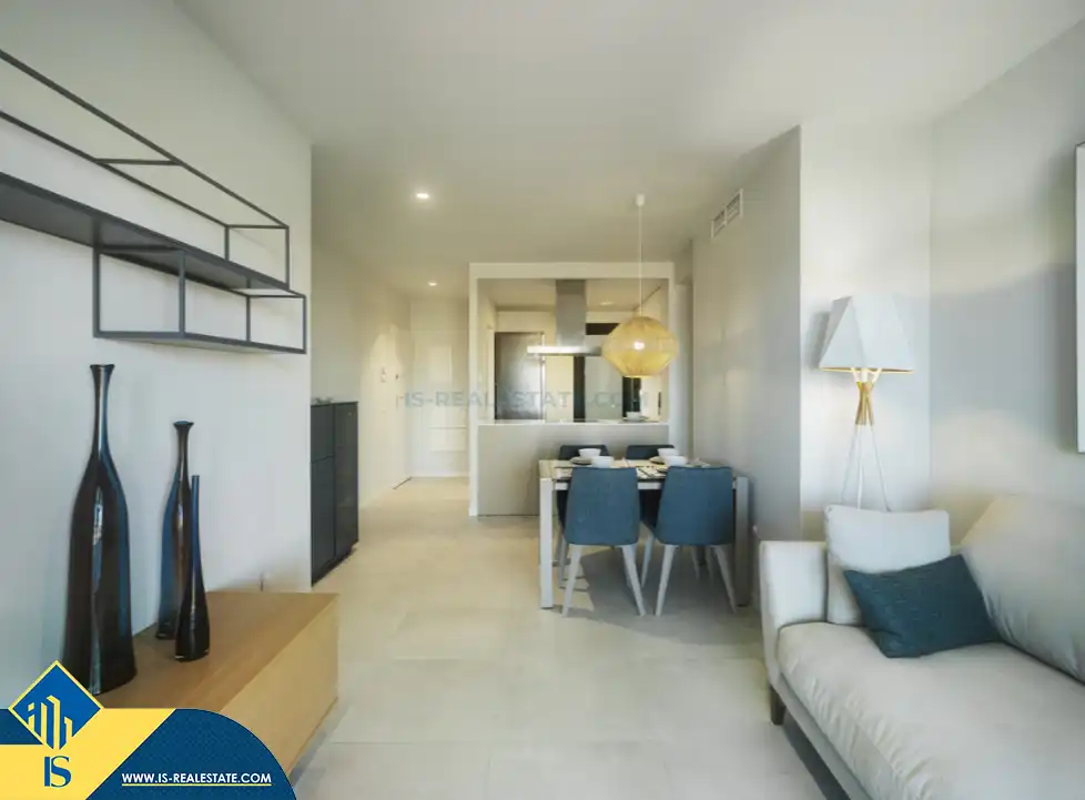 Sala de estar de Apartamento en venta en Pilar de la Horadada con Terraza, Amueblado y Piscina comunitaria