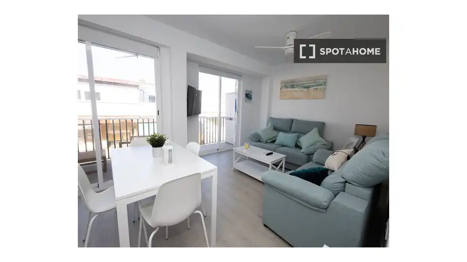 Bedroom of Flat for rent in Sueca  with Air Conditioner, Heating and Furnished